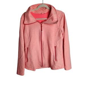 T By Talbots Womens Full Zip jacket, measures Sz L missing brand/size tag pink